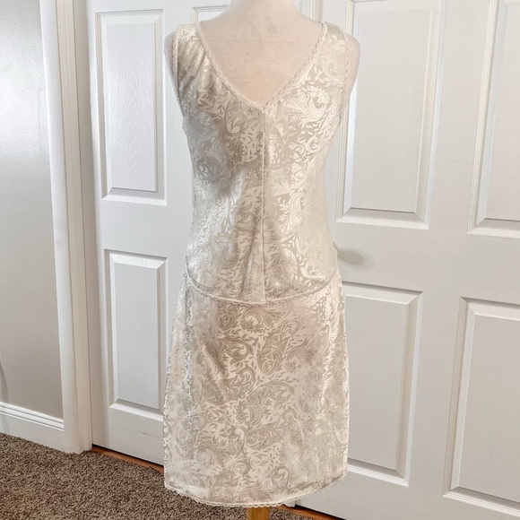 Vintage Cami & Slip Set Nylon Lace Camisole Skirt M Medium - Picture 5 of 8